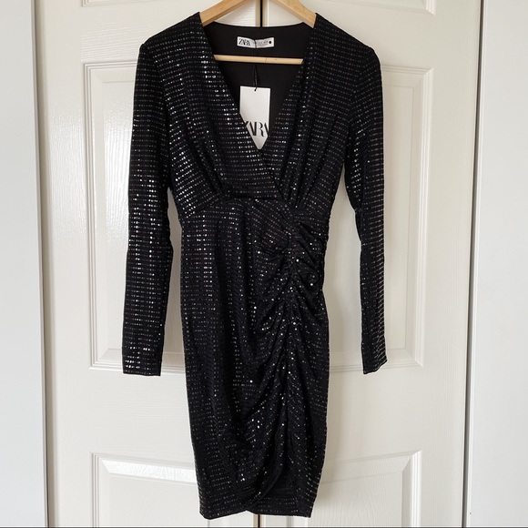 Zara Sparkly Draped Dress - Picture 2 of 12